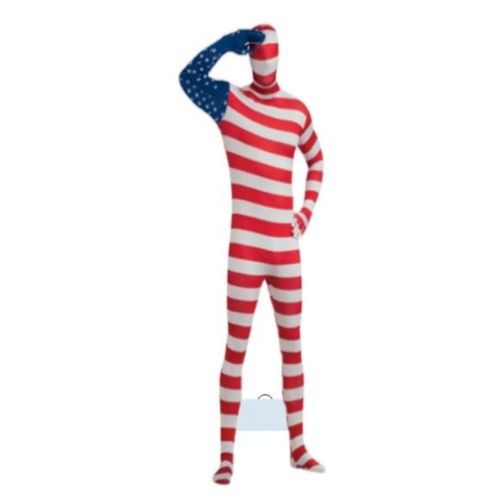 Morphsuits XL ADULT Costume Patriotic USA American Flag  Men Women Halloween